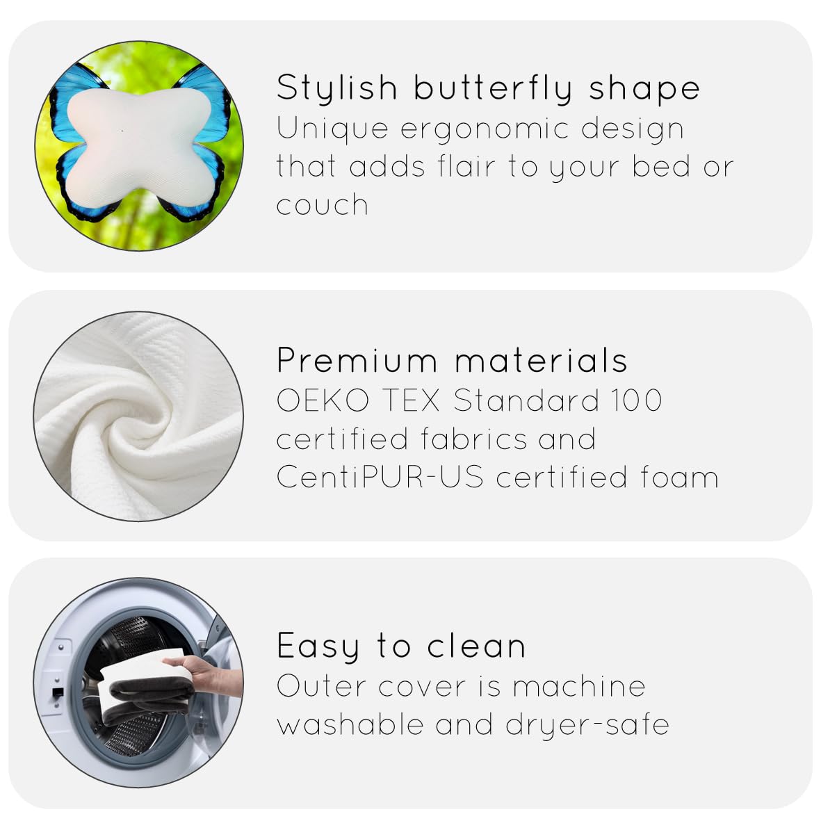 SleepTheory Butterfly Pillow